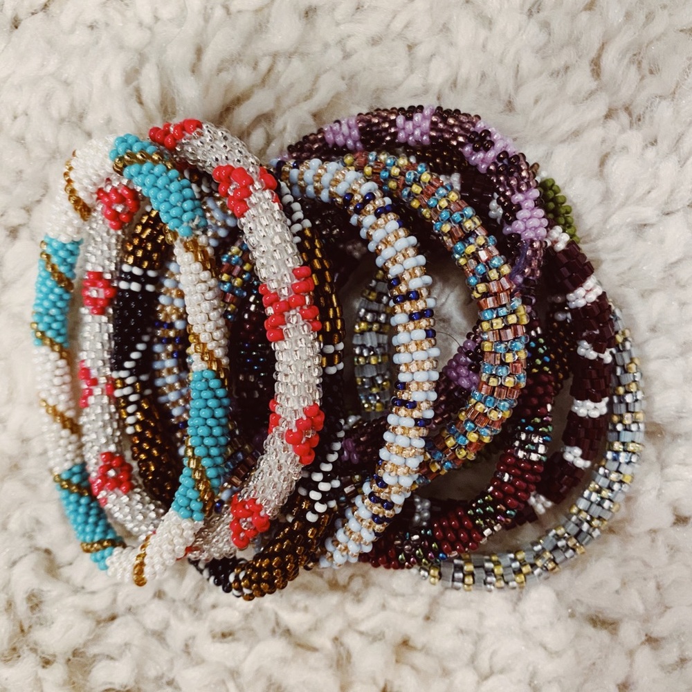 Beaded Bracelet Set of 10